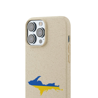 Michigan Upper Peninsula Biodegradable Phone Cases (w/ UP Ukraine Flag Outline) | Apple iPhone