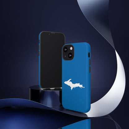 Michigan Upper Peninsula Tough Phone Case (Azure w/ UP Outline) | Apple iPhone