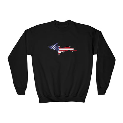 Michigan Upper Peninsula Youth Sweatshirt (w/ UP USA Flag Outline)