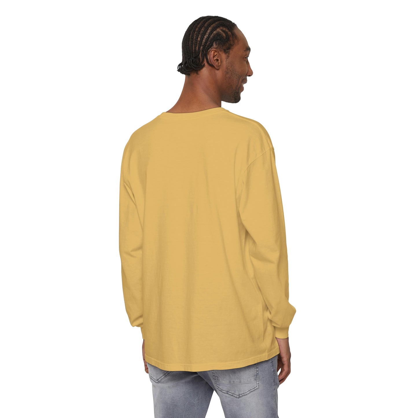 Michigan Upper Peninsula Garment-Dyed T-Shirt (w/ Orange UP Outline) | Unisex Long Sleeve