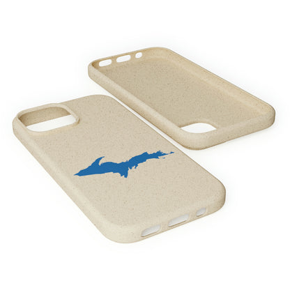 Michigan Upper Peninsula Biodegradable Phone Cases (w/ Azure UP Outline) | Apple iPhone