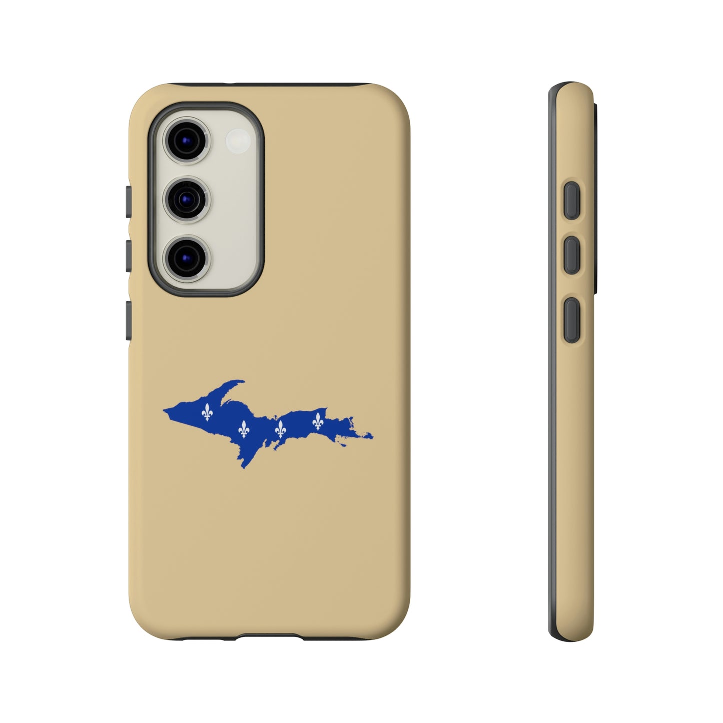 Michigan Upper Peninsula Tough Phone Case (Maple Color w/ UP Quebec Flag Outline) | Samsung & Pixel Android