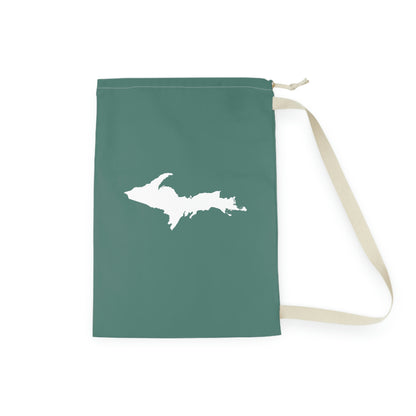 Michigan Upper Peninsula Laundry Bag (Copper Green w/ UP Outline)