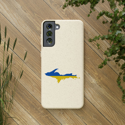 Michigan Upper Peninsula Biodegradable Phone Cases (w/ UP Ukraine Flag Outline) | Samsung Android