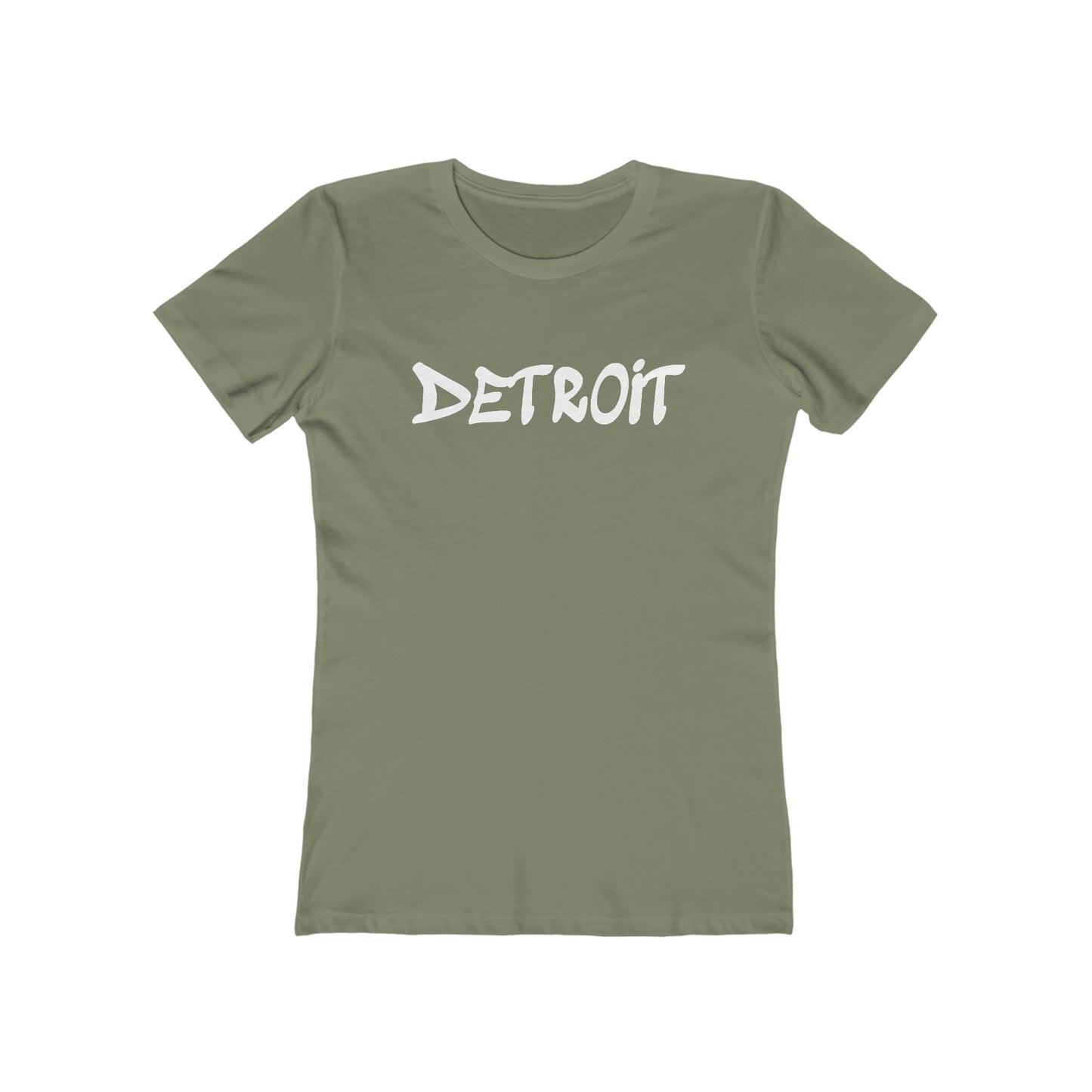 'Detroit' T-Shirt (1980s Hip Hop Font) | Women's Boyfriend Cut