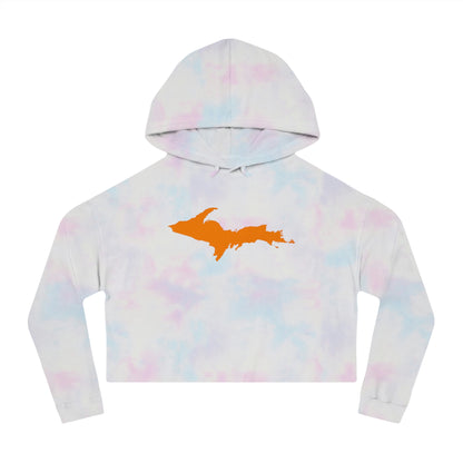 Michigan Upper Peninsula Hoodie (w/ Orange UP Outline) | Lightweight Cropped