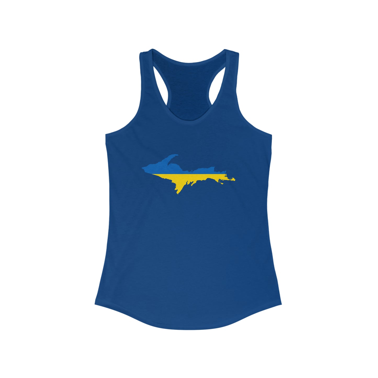 Michigan Upper Peninsula Tank Top (w/ UP Ukraine Flag Outline) | Women's Racerback