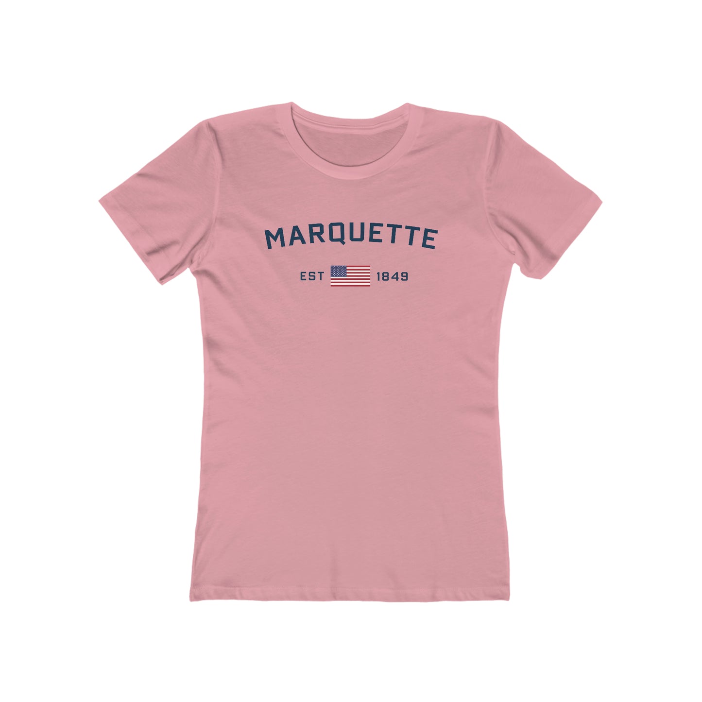 'Marquette EST 1849' (w/USA Flag Outline) | Women's Boyfriend Cut