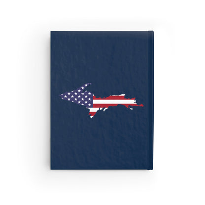 Michigan Upper Peninsula Hardcover Journal (w/ UP USA Flag Outline) | Navy