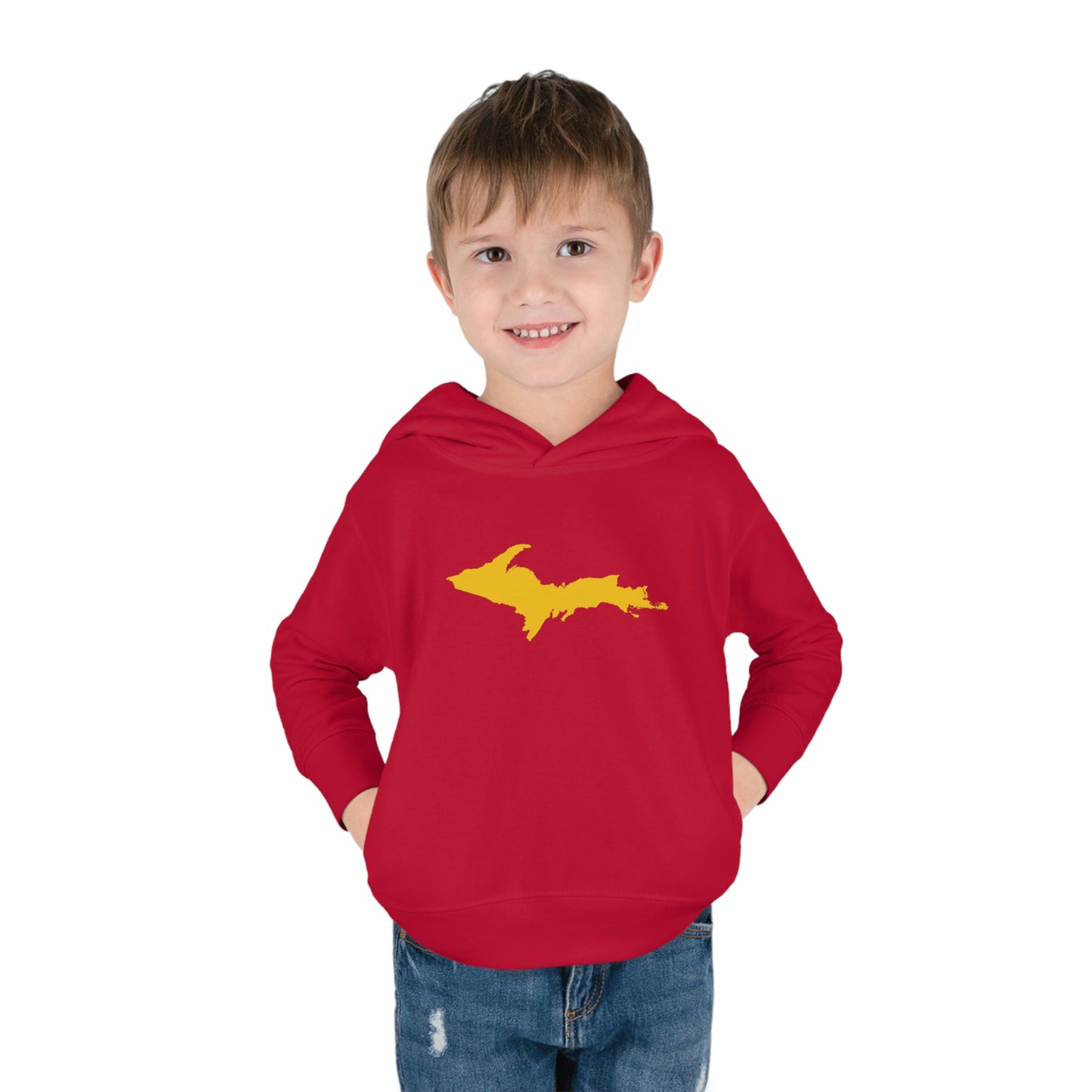 Michigan Upper Peninsula Hoodie (w/ Gold UP Outline) | Unisex Toddler