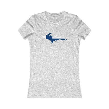 Michigan Upper Peninsula T-Shirt (w/ UP Finland Flag Outline) | Women's Slim Fit