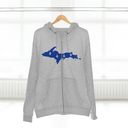 Michigan Upper Peninsula Full-Zip Hoodie (w/ UP Quebec Flag Outline)