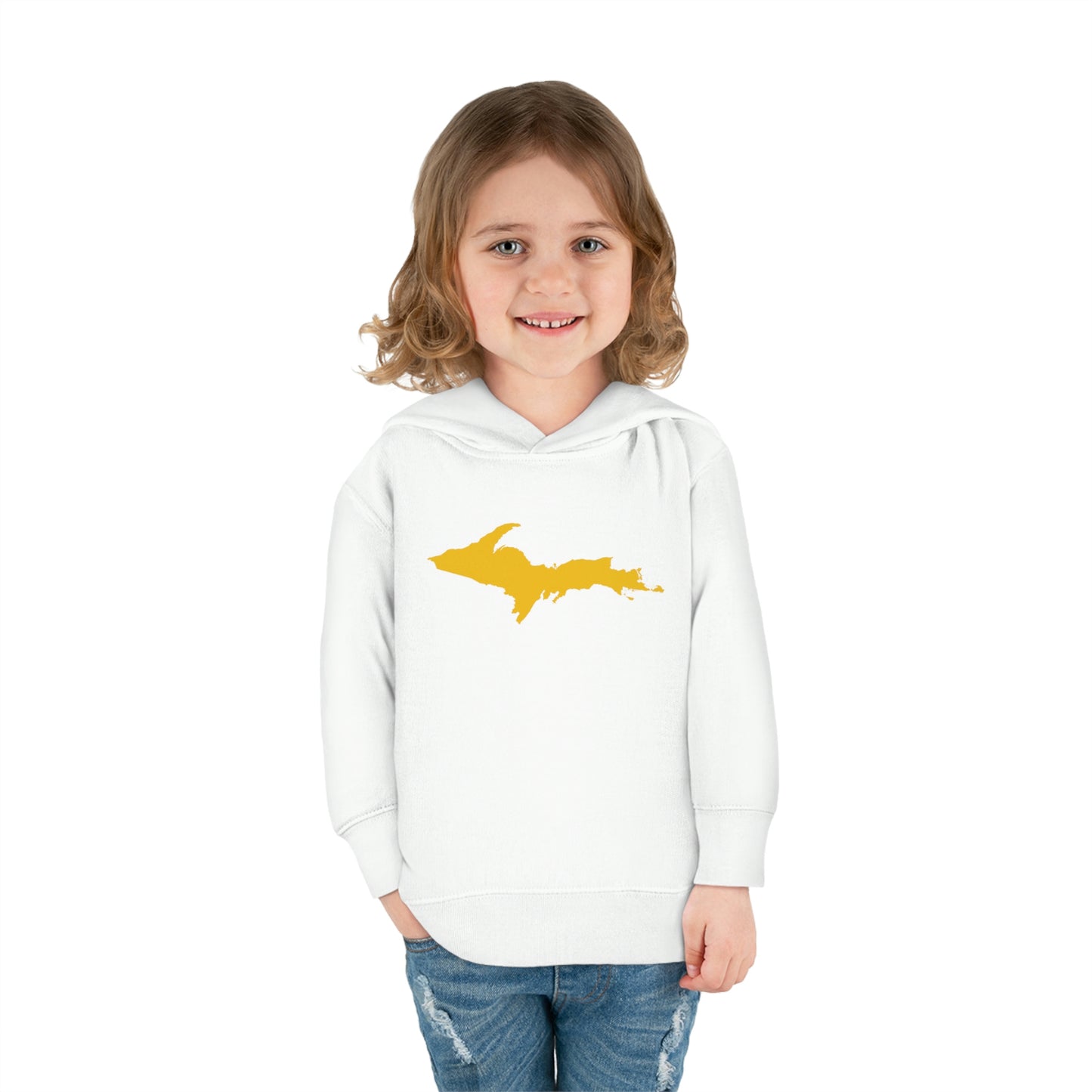 Michigan Upper Peninsula Hoodie (w/ Gold UP Outline) | Unisex Toddler