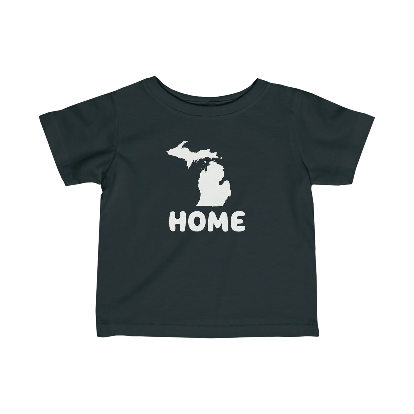 Michigan 'Home' T-Shirt (Rounded Children's Font) |  Infant Short Sleeve