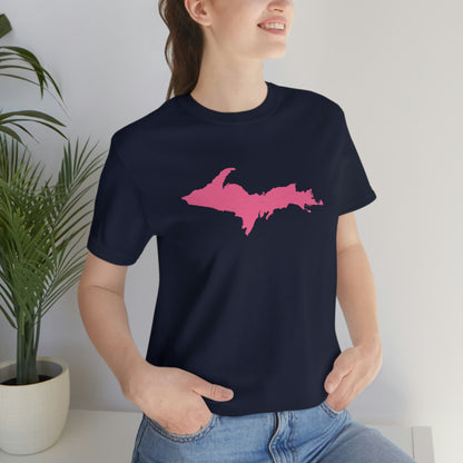 Michigan Upper Peninsula T-Shirt (w/ Pink UP Outline) | Unisex Standard Fit