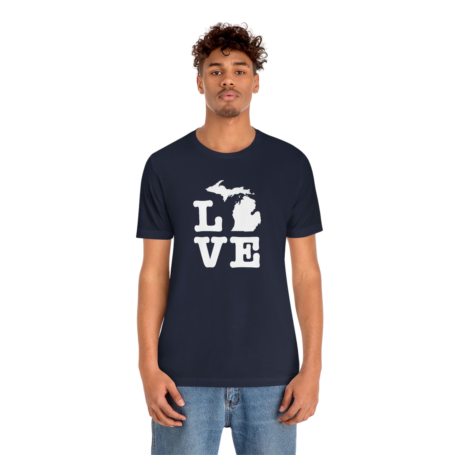 Michigan 'Love' T-Shirt (Typewriter Font) | Unisex Standard Fit