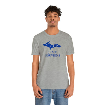 Upper Peninsula 'Je Me Souviens' T-Shirt (w/ UP Quebec Flag Outline) | Unisex Standard Fit