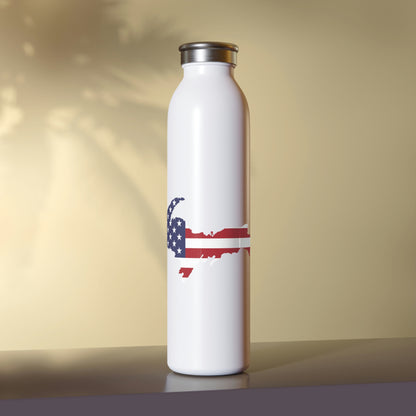 Michigan Upper Peninsula Water Bottle (w/ Large UP USA Flag Outline) | 20oz Double-Walled