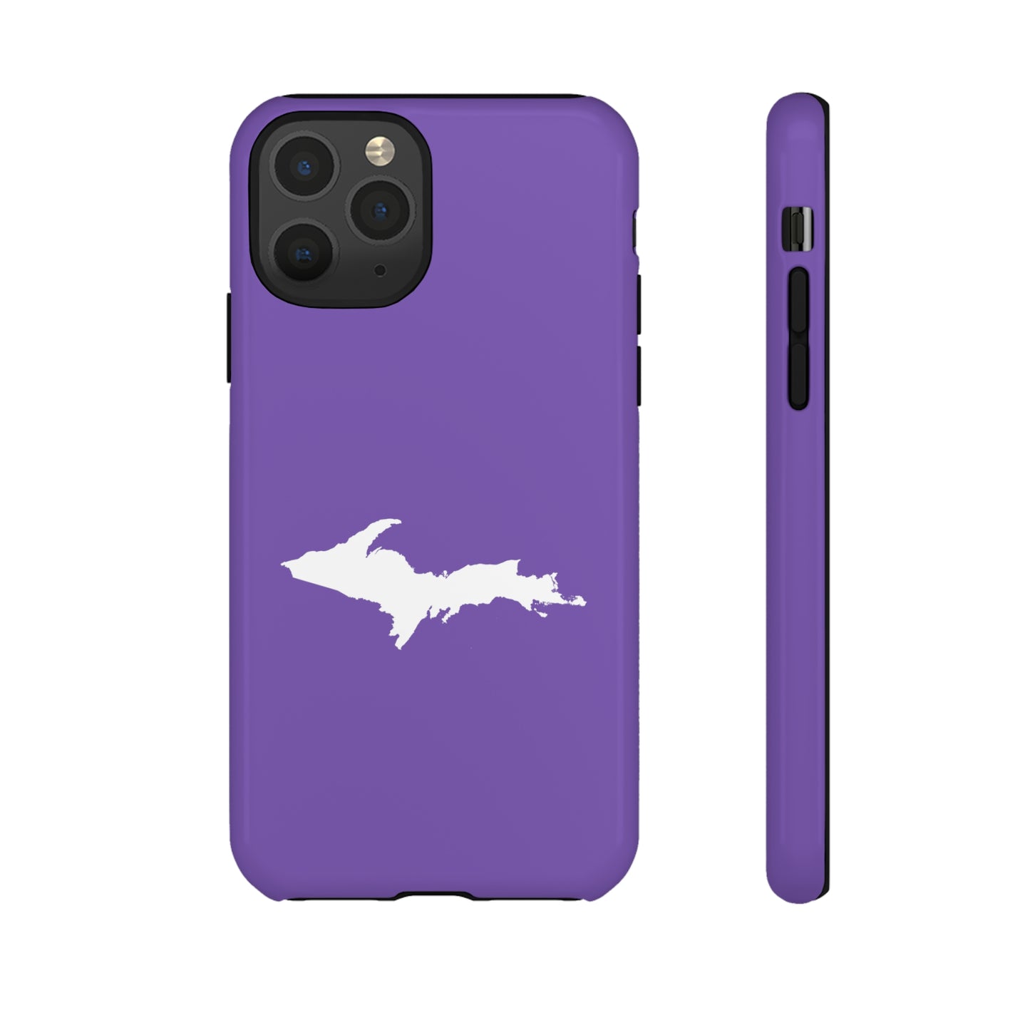 Michigan Upper Peninsula Tough Phone Case (Lake Iris w/ UP Outline) | Apple iPhone