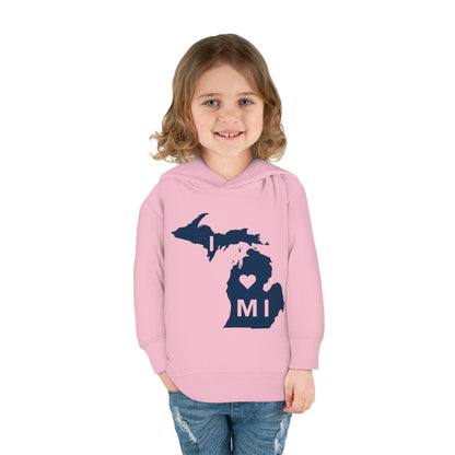 Michigan 'I ♡ MI' Hoodie (w/Full Body Outline| Unisex Toddler