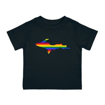 Michigan Upper Peninsula Infant T-Shirt (w/ UP Pride Flag Outline) | Short Sleeve