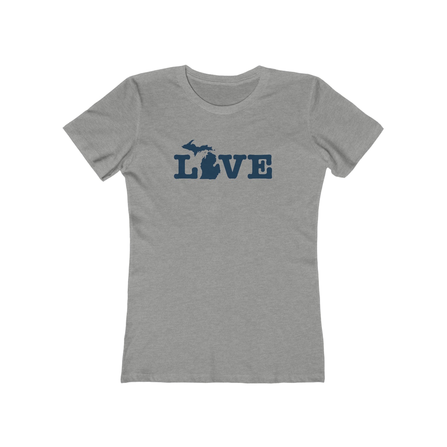 Michigan 'Love' T-Shirt (Typewriter Font) | Women's Boyfriend Cut