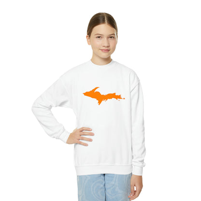 Michigan Upper Peninsula Youth Sweatshirt (w/ Orange UP Outline)