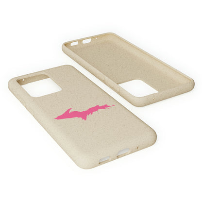 Michigan Upper Peninsula Biodegradable Phone Cases (w/ Pink UP Outline) | Samsung Android