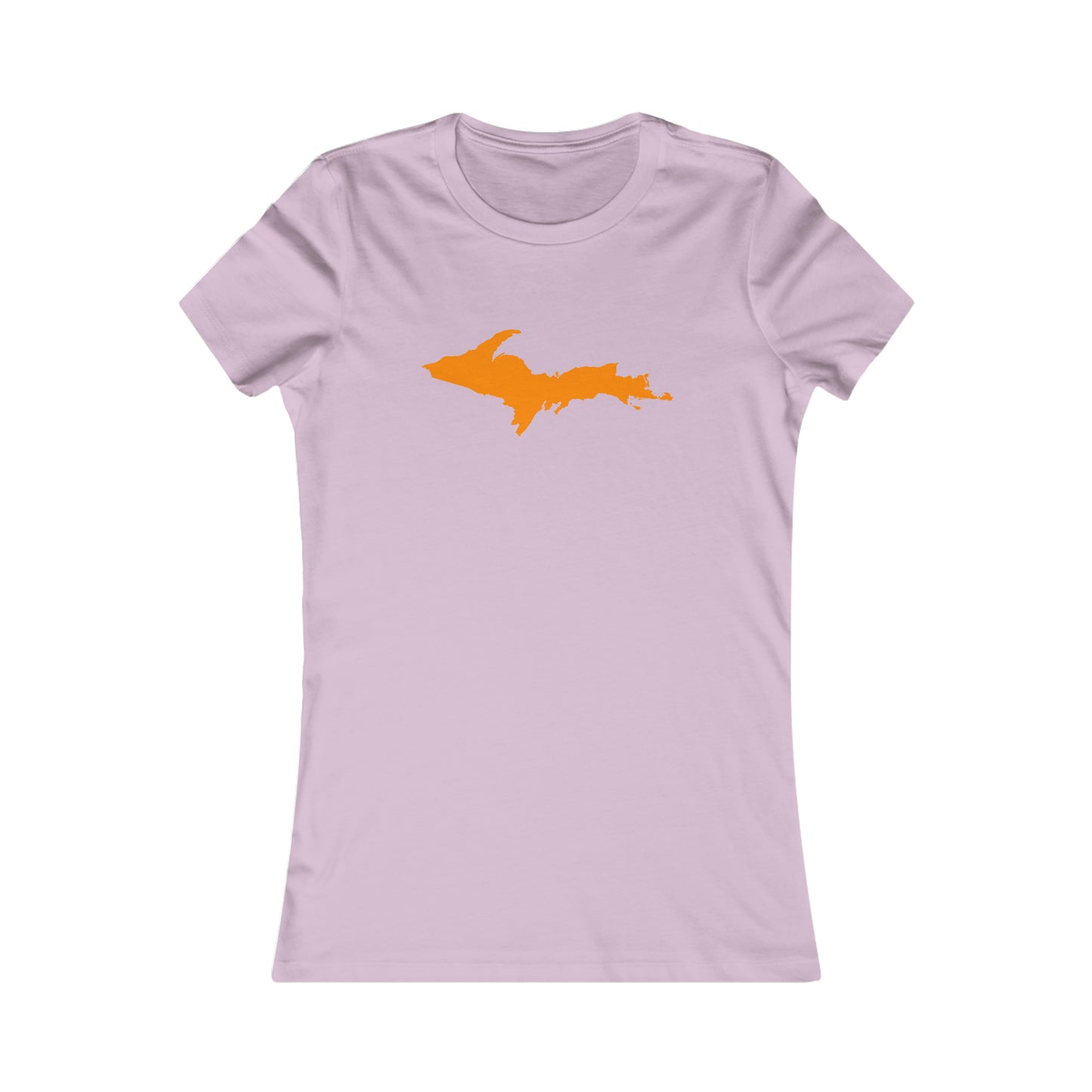 Michigan Upper Peninsula T-Shirt (w/ Orange UP Outline) | Women's Slim Fit