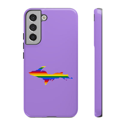 Michigan Upper Peninsula Tough Phone Case (Lavender w/ UP Pride Flag Outline) | Samsung & Pixel Android