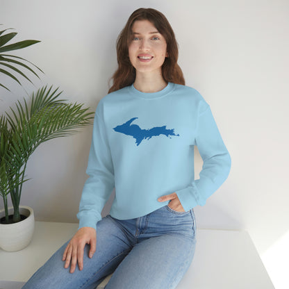 Michigan Upper Peninsula Sweatshirt (w/ Azure UP Outline) | Unisex Standard