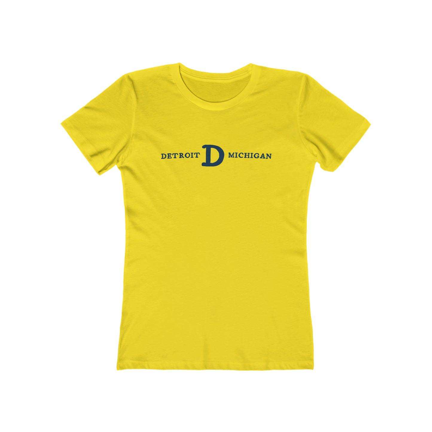 'Detroit Michigan' T-Shirt (Old French Font) | Women's Boyfriend Cut