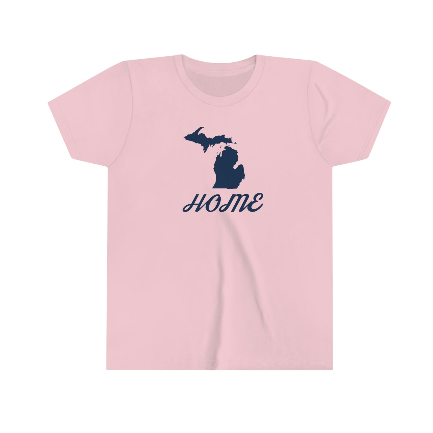 Michigan 'Home' T-Shirt (Retro Script Font) | Youth Short Sleeve