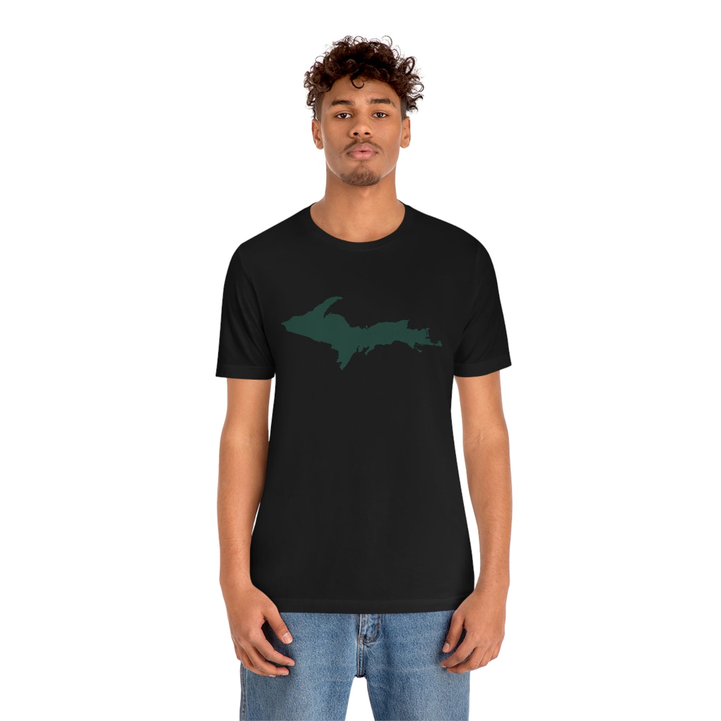 Michigan Upper Peninsula T-Shirt (w/ Green UP Outline) | Unisex Standard Fit