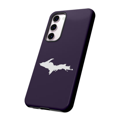 Michigan Upper Peninsula Tough Phone Case (Blackcurrant w/ UP Outline) | Samsung & Pixel Android