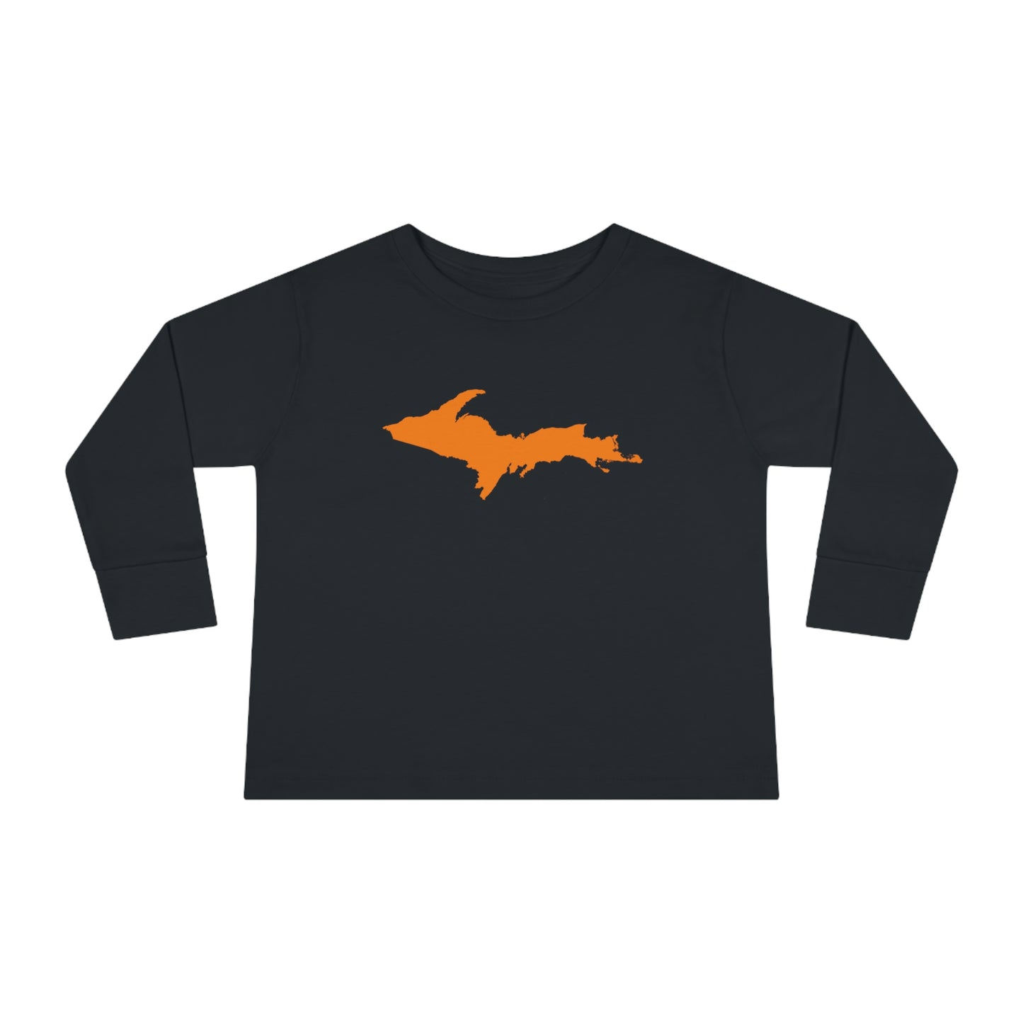 Michigan Upper Peninsula T-Shirt (w/ Orange UP Outline) | Toddler Long Sleeve