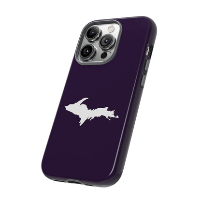 Michigan Upper Peninsula Tough Phone Case (Blackcurrant w/ UP Outline) | Apple iPhone