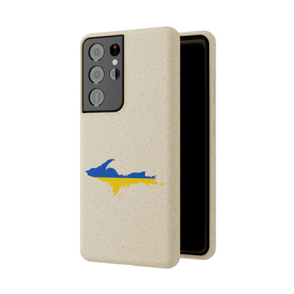 Michigan Upper Peninsula Biodegradable Phone Cases (w/ UP Ukraine Flag Outline) | Samsung Android