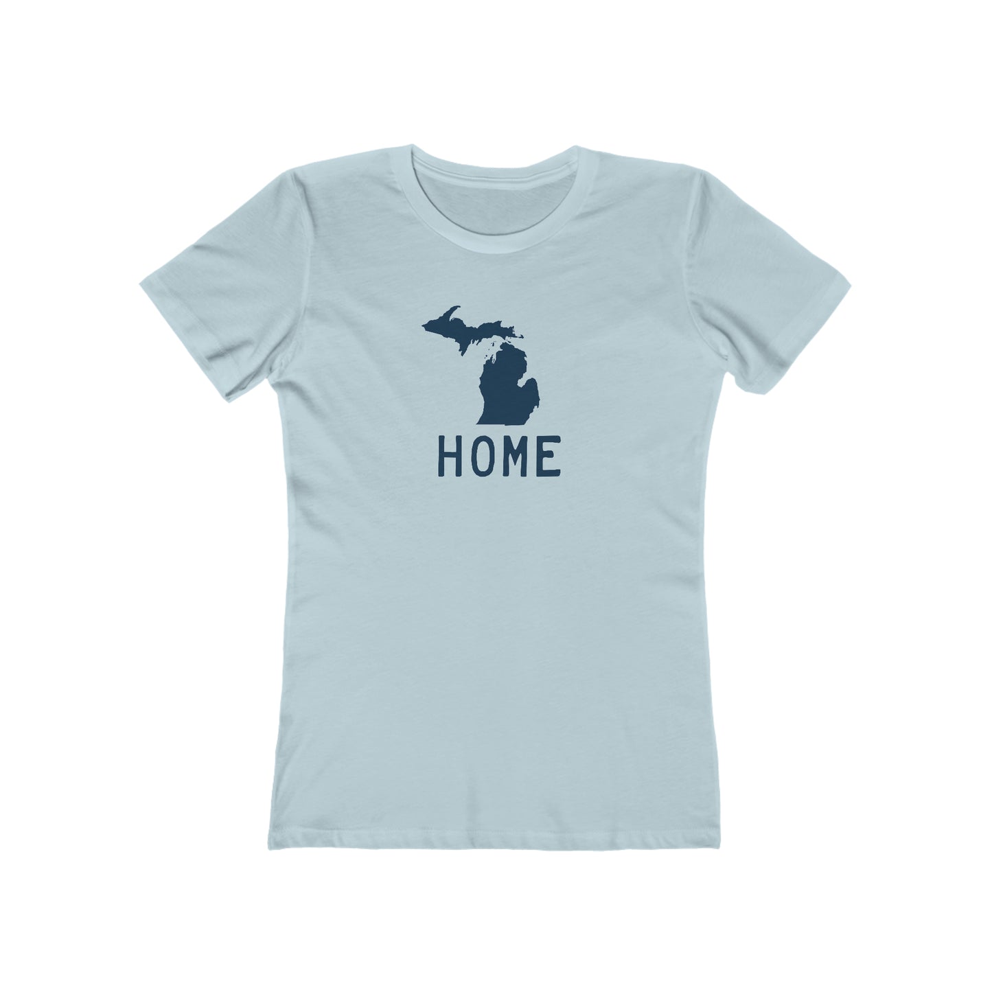 Michigan 'Home' T-Shirt (Licence Plate Font) | Women's Boyfriend Cut