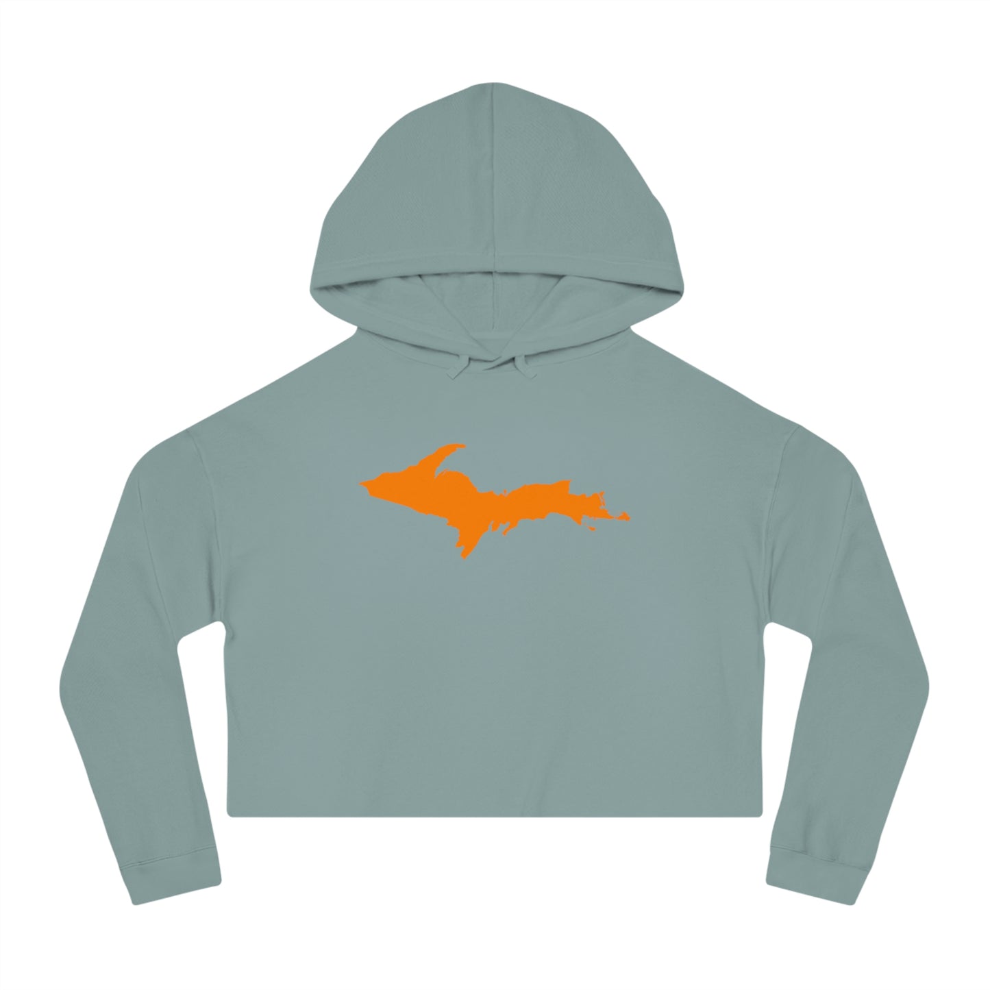 Michigan Upper Peninsula Hoodie (w/ Orange UP Outline) | Lightweight Cropped