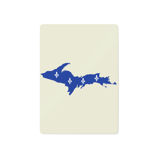 Michigan Upper Peninsula Poker Cards (Ivory Color w/ UP Quebec Flag Outline)