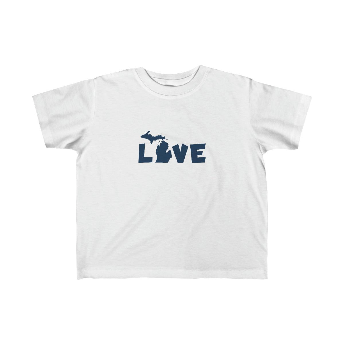 Michigan 'Love' T-Shirt  (Whimsical Sans Font) | Toddler Short Sleeve - Circumspice Michigan