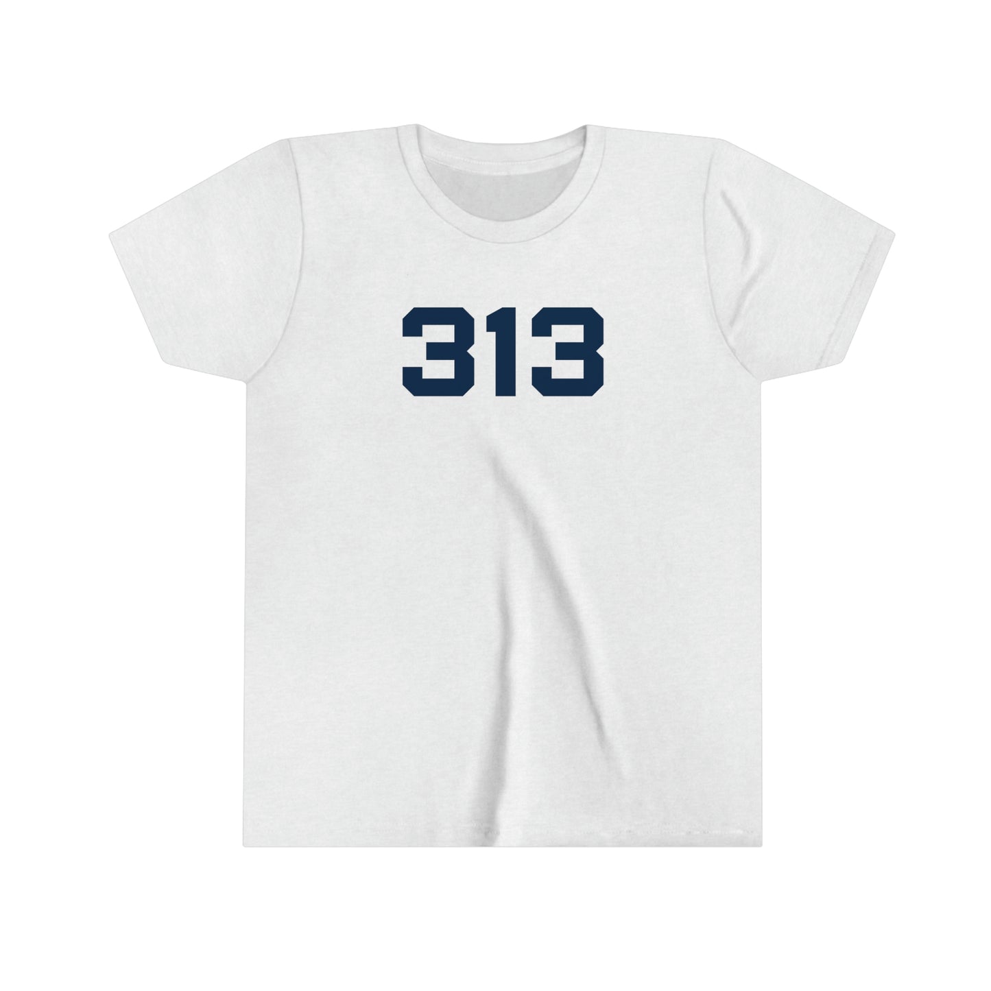 Detroit '313' T-Shirt (Athletic Font) | Youth Short Sleeve