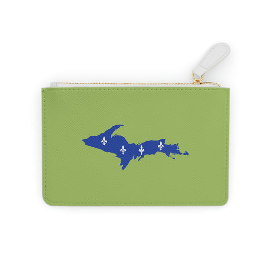 Michigan Upper Peninsula Mini Clutch Bag (Gooseberry Green w/ UP Quebec Flag Outline)