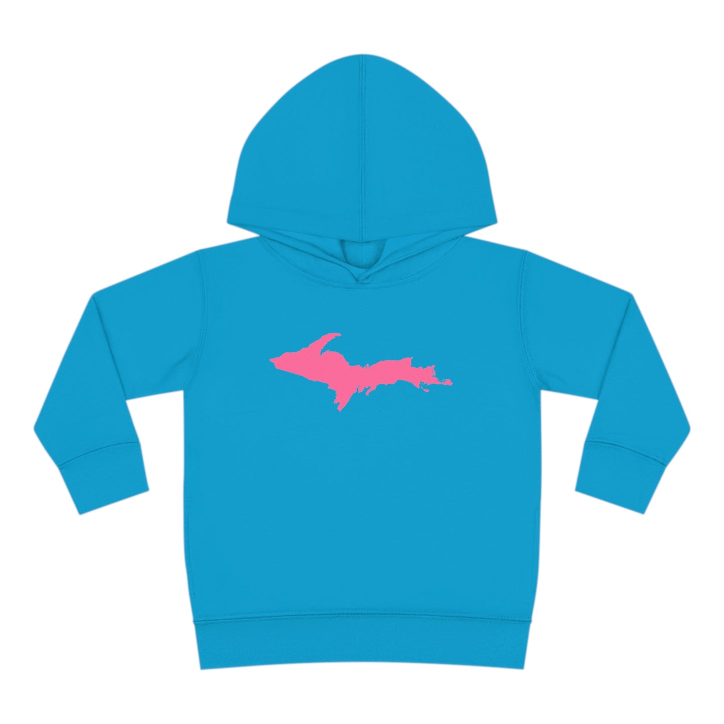 Michigan Upper Peninsula Hoodie (w/ Pink UP Outline) | Unisex Toddler