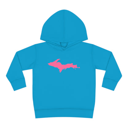 Michigan Upper Peninsula Hoodie (w/ Pink UP Outline) | Unisex Toddler