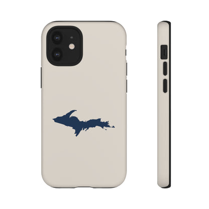 Michigan Upper Peninsula Tough Phone Case (Canvas Color w/ UP Outline) | Apple iPhone