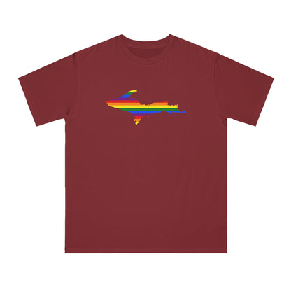 Michigan Upper Peninsula T-Shirt (w/ UP Pride Flag Outline) | Organic Unisex