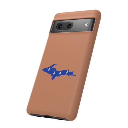 Michigan Upper Peninsula Tough Phone Case (Copper Color w/ UP Quebec Flag Outline) | Samsung & Pixel Android