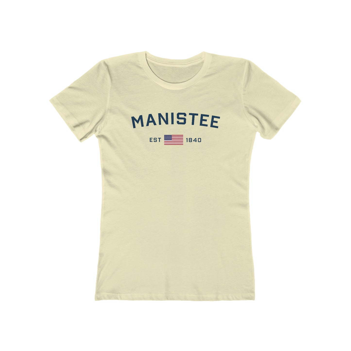 'Manistee EST 1840' (w/USA Flag Outline) | Women's Boyfriend Cut